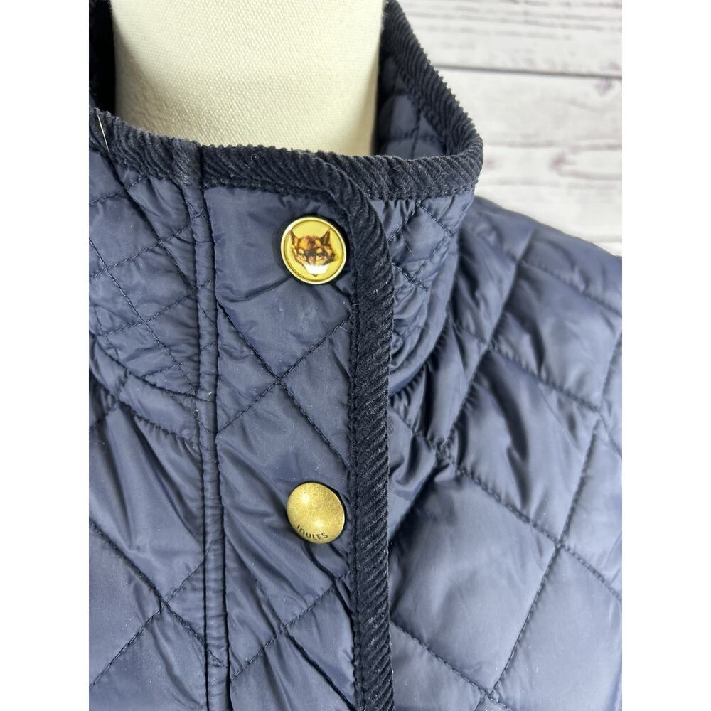 Joules Moredale Women’s Navy Quilted Floral Lined Jacket Size M UK 12 - Picture 9 of 9